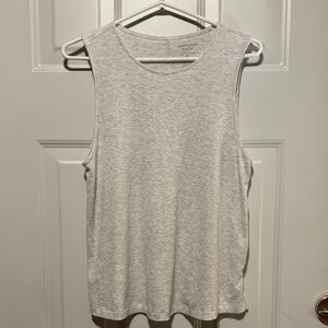 American Eagle Outfitters Light Gray Muscle Tee